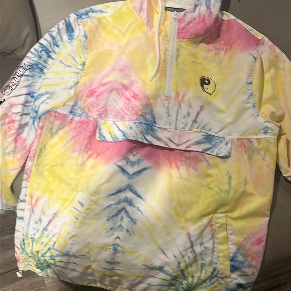 Colorful Tie-Dye Half-Zip Pullover